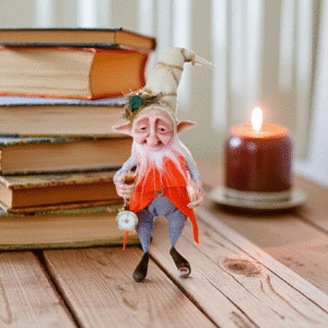 Duende artesanal con brujula